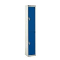 GPC Express Locker 2 Tier Grey Body Blue Doors 1800 x 300 x 450 mm