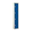 GPC Express Locker 4 Tier Grey Body Blue Doors 1800 x 300 x 450 mm