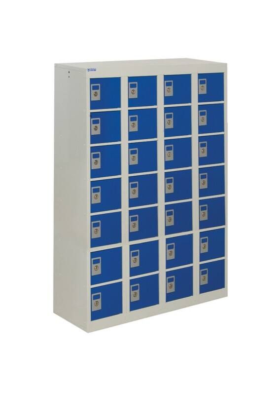 GPC Personal Effect Locker 7 Doors 4 nests Key lock 900 x 380 x 1,285 mm Grey