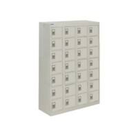 GPC Personal Effect Locker with 28 Compartments Grey Body Grey Doors 1285 x 900 x 380 mm