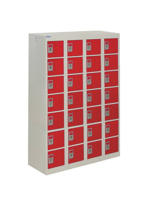 GPC Personal Effect Locker 7 Doors 4 nests Key lock 900 x 380 x 1,285 mm Grey