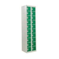 GPC Personal Effect Locker 10 Doors 2 nests Key lock 450 x 380 x 1,800 mm Grey