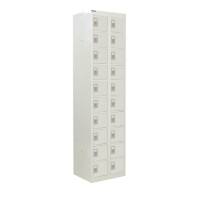 GPC Personal Effect Locker 10 Doors 2 nests Key lock 450 x 380 x 1,800 mm Grey