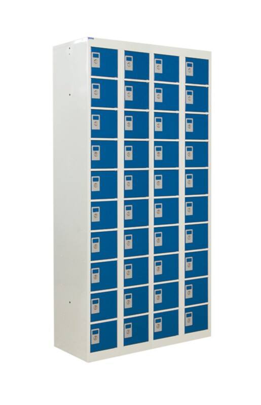GPC Personal Effect Locker 10 Doors 4 nests Key lock 900 x 380 x 1,800 mm Grey