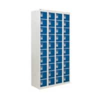 GPC Personal Effect Locker 10 Doors 4 nests Key lock 900 x 380 x 1,800 mm Grey