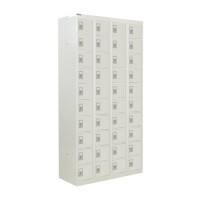 GPC Personal Effect Locker with 40 Compartments Grey Body Grey Doors 1800 x 900 x 380 mm
