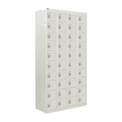 GPC Personal Effect Locker with 40 Compartments Grey Body Grey Doors 1800 x 900 x 380 mm