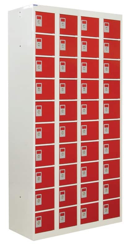 GPC Personal Effect Locker 10 Doors 4 nests Key lock 900 x 380 x 1,800 mm Grey