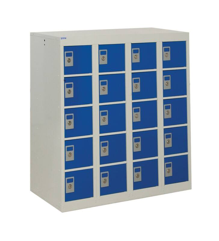 GPC Personal Effect Locker 5 Doors 4 nests Key lock 900 x 380 x 940 mm Grey