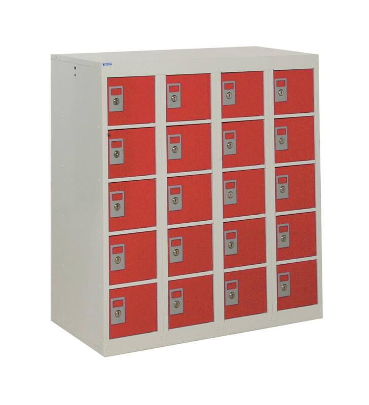 GPC Personal Effect Locker 5 Doors 4 nests Key lock 900 x 380 x 940 mm Grey