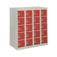 GPC Personal Effect Locker 5 Doors 4 nests Key lock 900 x 380 x 940 mm Grey