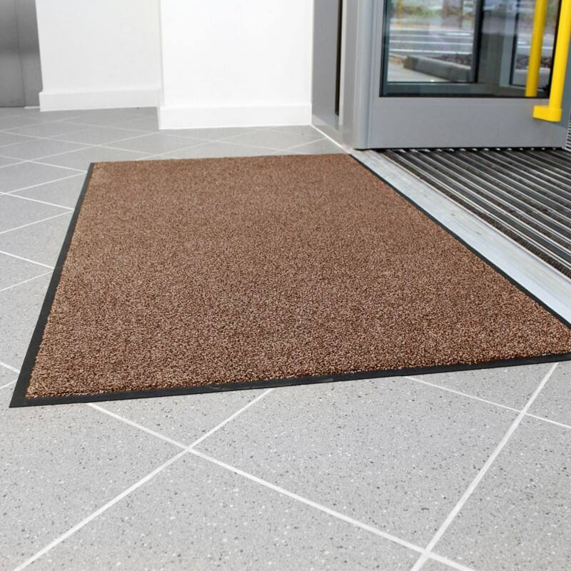 GPC Machine Washable Mat 850 x 1500 mm Black, Brown