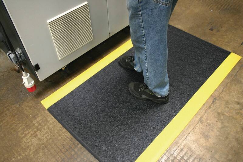 GPC Anti-Fatigue Mat 600 x 900 mm Charcoal, Yellow
