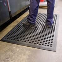 GPC Rectangular Anti-Fatigue Mat Rubber Black 150 x 90 cm