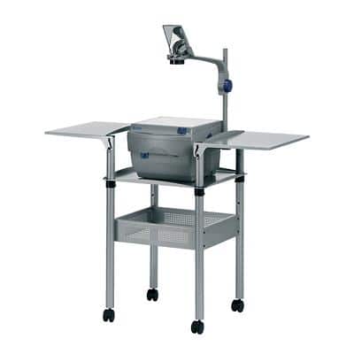 Nobo Overhead Projector Trolley with Folding Shelves Grey