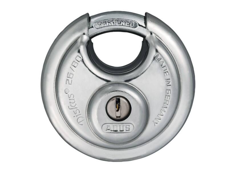 ABUS Discus Padlock Keys 26/80 8.1 x 8.1 cm Silver 1 x Discus Padlock, 2 x Keys