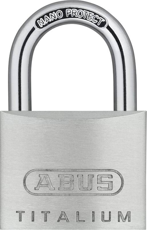 ABUS Padlock Keys 64TI/60mm Nano Protect Silver 1 x Carded Padlock