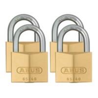 ABUS Padlock Keys 65/40 4 x 6.2 cm Gold 4 x Padlock