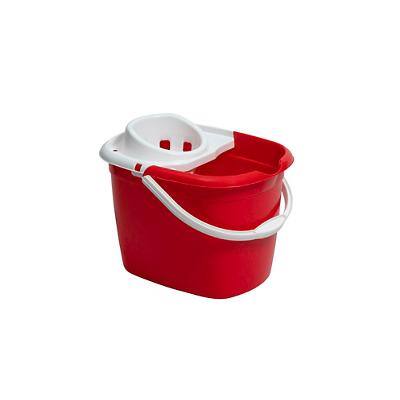 Purely Smile Mop Bucket and Wringer Plastic 12 L Red
