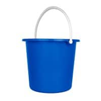 Purely Smile Round Bucket Plastic 9 L Blue