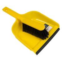Purely Smile Plastic Dustpan and Brush Yellow