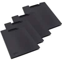 Rapesco Foldover Clipboard A4 PP (Polypropylene) Black Portrait 1641 Pack of 4