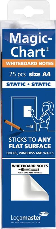 Legamaster Magic-Chart Paperchart Foil White 25 Sheets