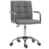 Vinsetto Office Chair Grey PU Leather, Metal, Sponge 921-303GY