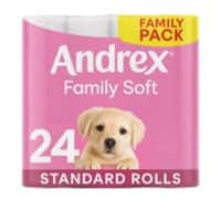 Andrex Gentle Clean Toilet Roll 2 Ply 4978911 24 Rolls of 200 Sheets