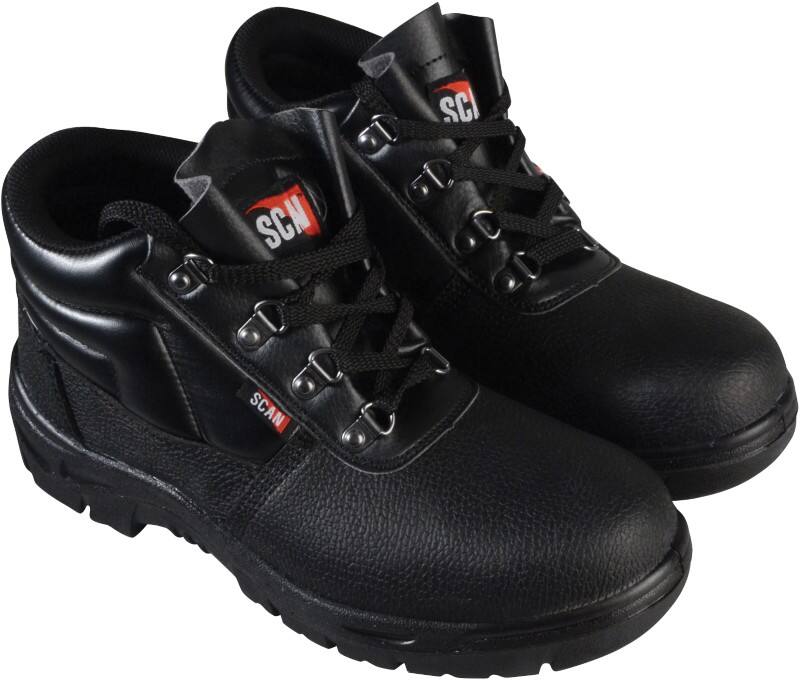 4 D-Ring Chukka Black Safety Boots UK 10 Euro 44
