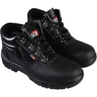 4 D-Ring Chukka Black Safety Boots UK 10 Euro 44