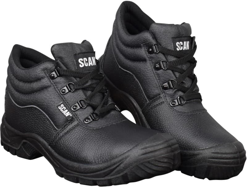 4 D-Ring Chukka Black Safety Boots UK 9 Euro 43