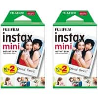 Fujifilm Instant Photo Film Glossy White Suitable for instax Mini Pack of 40