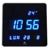 Alba Digital Wall Clock HORLEDSQ 28 x 3.4cm Silver Grey & Blue