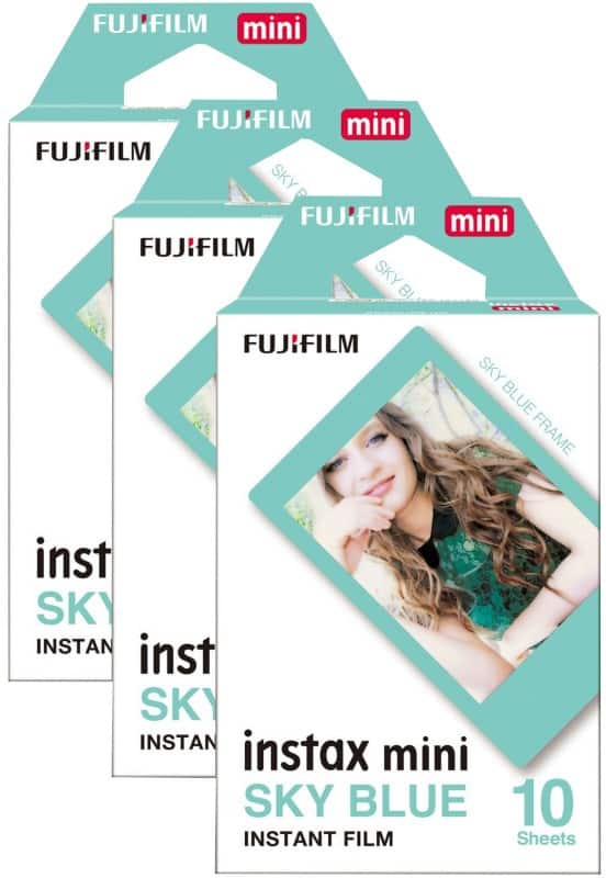 Fujifilm Instant Photo Film Sky Blue Suitable for instax Mini Pack of 30