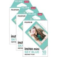 Fujifilm Instant Photo Film Sky Blue Suitable for instax Mini Pack of 30