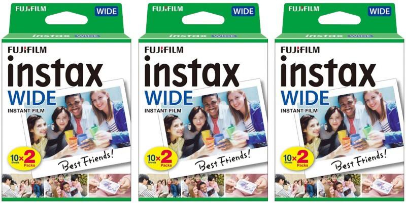 Fujifilm Instant Photo Film Wide White Suitable for instax Mini Pack of 60
