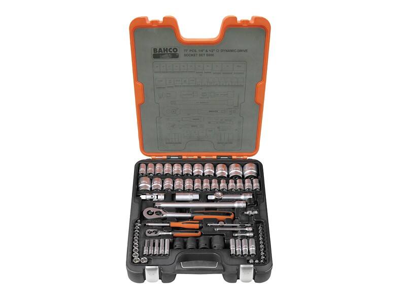 S800 Socket Set of 77 Metric & AF 1.4 & 1.2in Drive