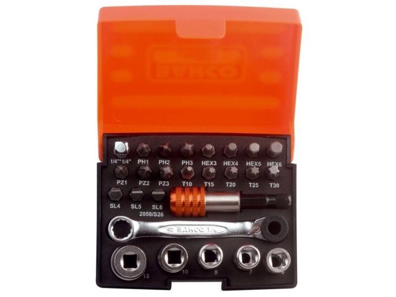 2058.S26 Ratchet Socket Set of 26 Metric 1.4in Drive