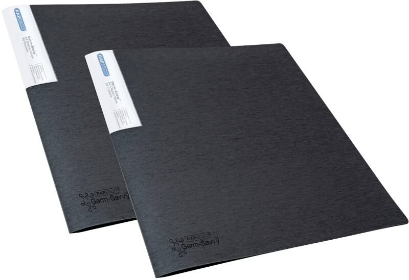 Rapesco Germ-Savvy Display Book 20 A4 Black Pack of 2