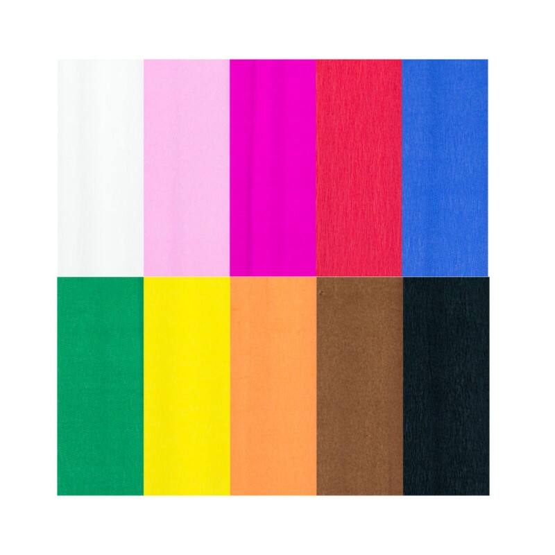 Tutorcraft Crepe Paper  40 gsm Uncoated Pack of 10
