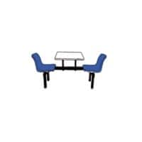 GPC Canteen Table with 2 Seats and 1 Way Access Blue