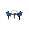 GPC Canteen Table with 4 Seats and 1 Way Access Blue