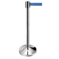 GPC Belt Barrier Stainless Steel Post Blue