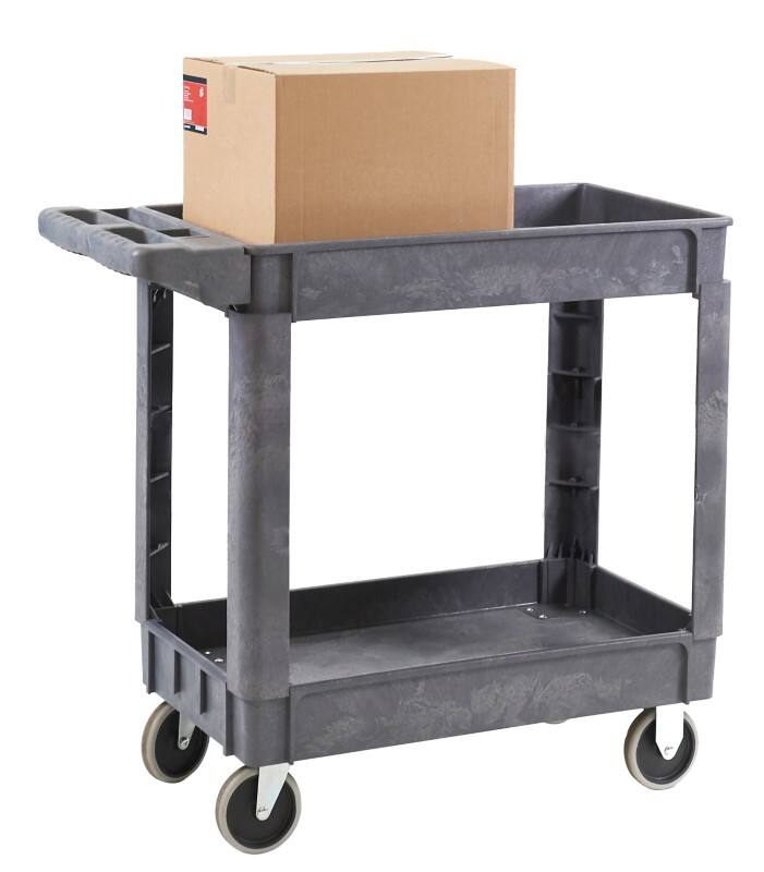 GPC Mobile Shelf Trolley 2 Shelves 225 kg 950 x 440 x 850 mm Grey
