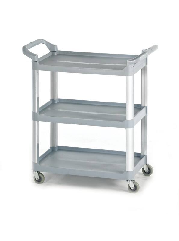 GPC Mobile Shelf Trolley 3 Shelves 225 kg 850 x 420 x 910 mm Grey