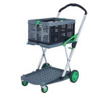 GPC Clever Folding Trolley, GS Approved Safety, with 1 Folding Box, up to 60kg Capacity