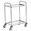 GPC Stainless Steel Shelf Trolley with 2 Shelves 100kg Capacity