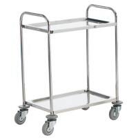GPC Stainless Steel Shelf Trolley with 2 Shelves 100kg Capacity