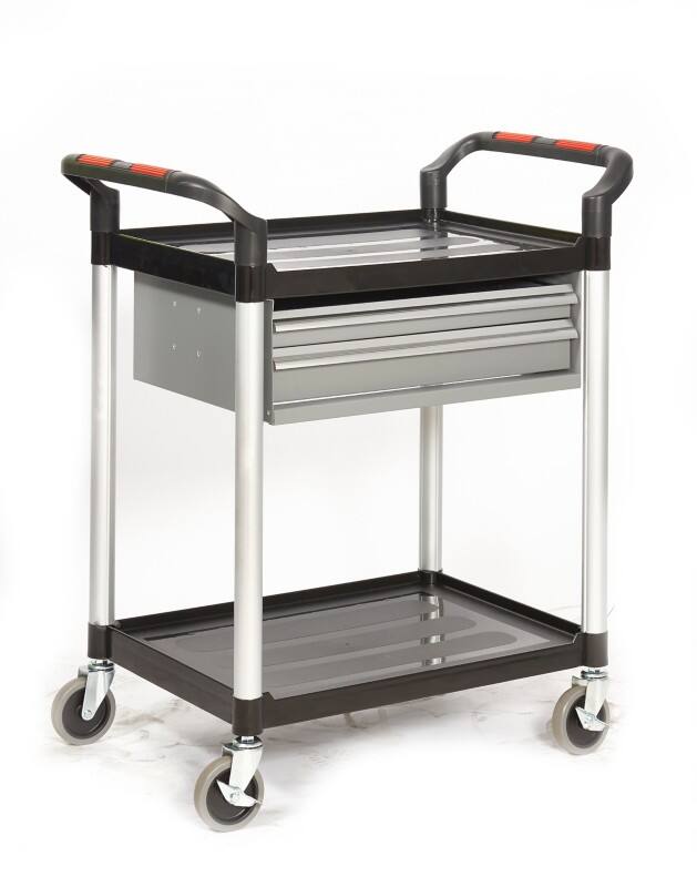 ProPlaz Mobile Shelf Trolley 2 Shelves 150 kg 750 x 460 x 940 mm Black